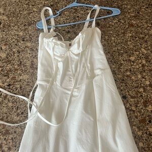 Elegant White Corset Mini Dress